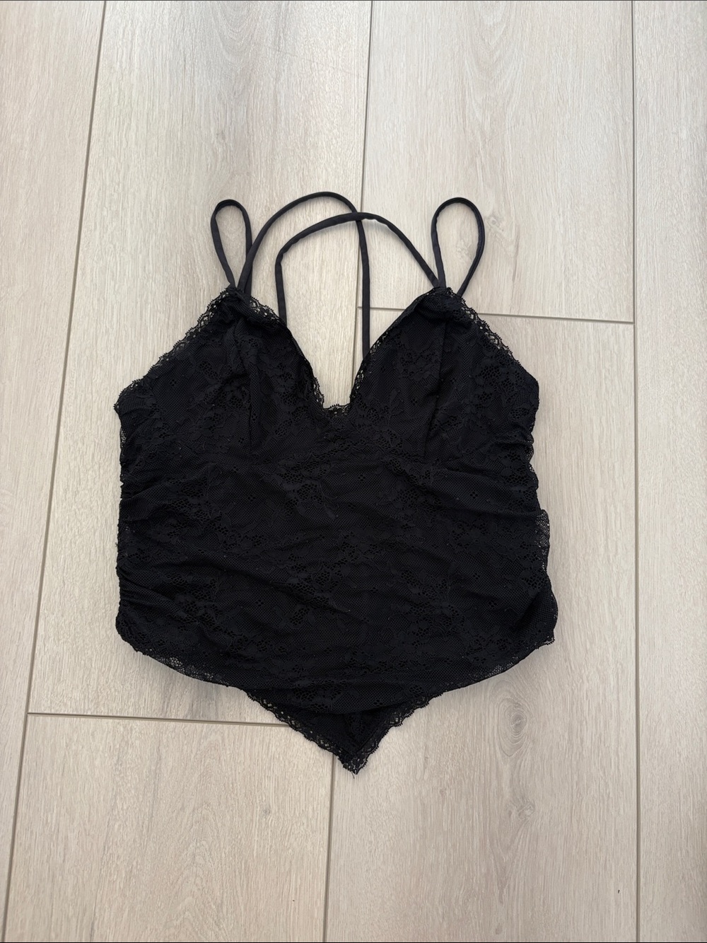 Garage Black Lace Crop Top